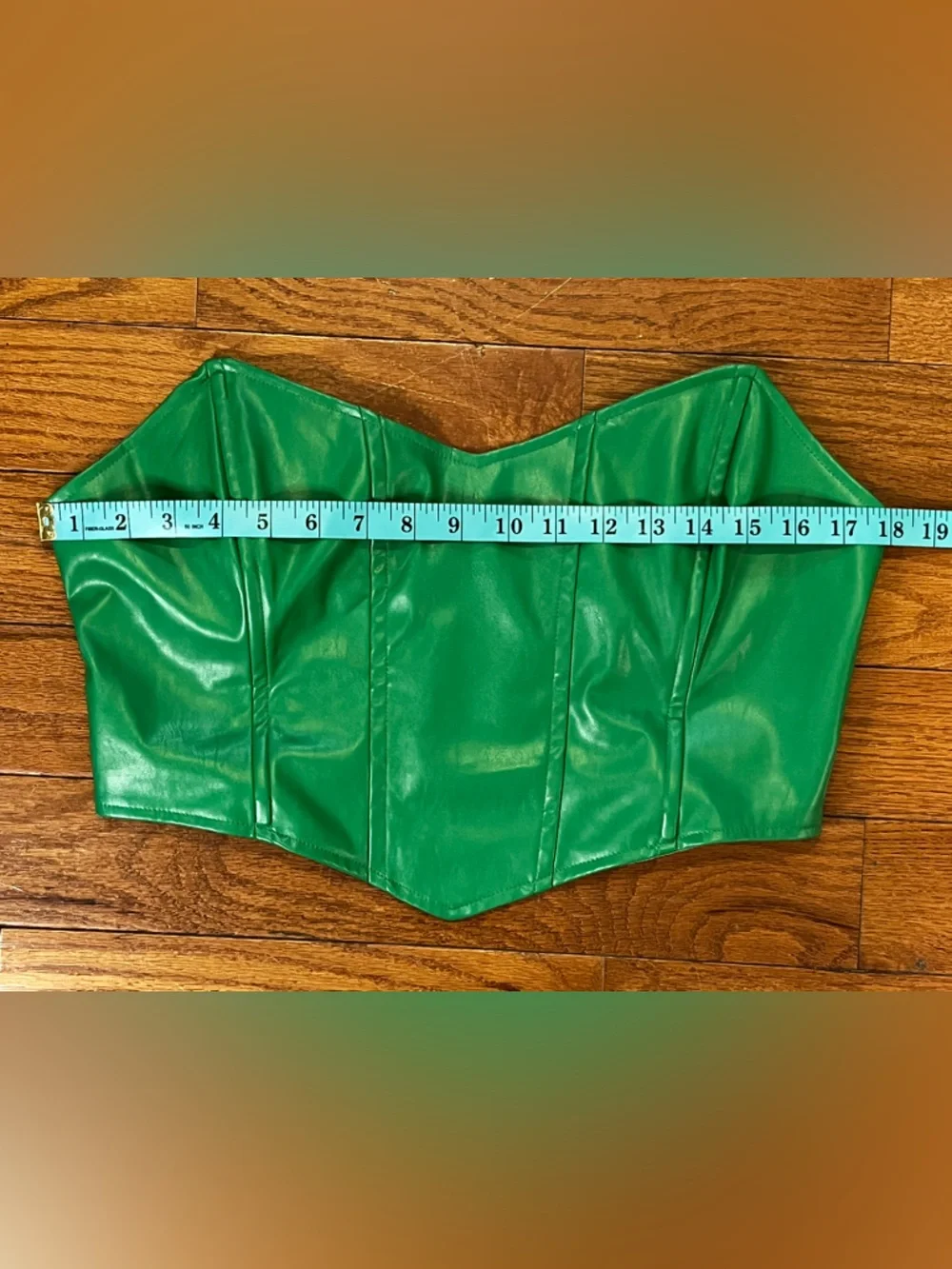 Princess Polly Green Faux Leather Corset Bustier Top Women’s AU/US 12 Clubwear - Picture 4 of 6